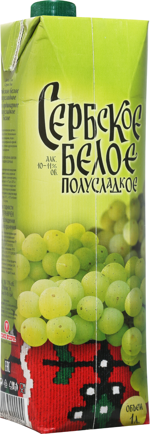 Сербское Белое Вино Зупа 2016 1&nbsp;л