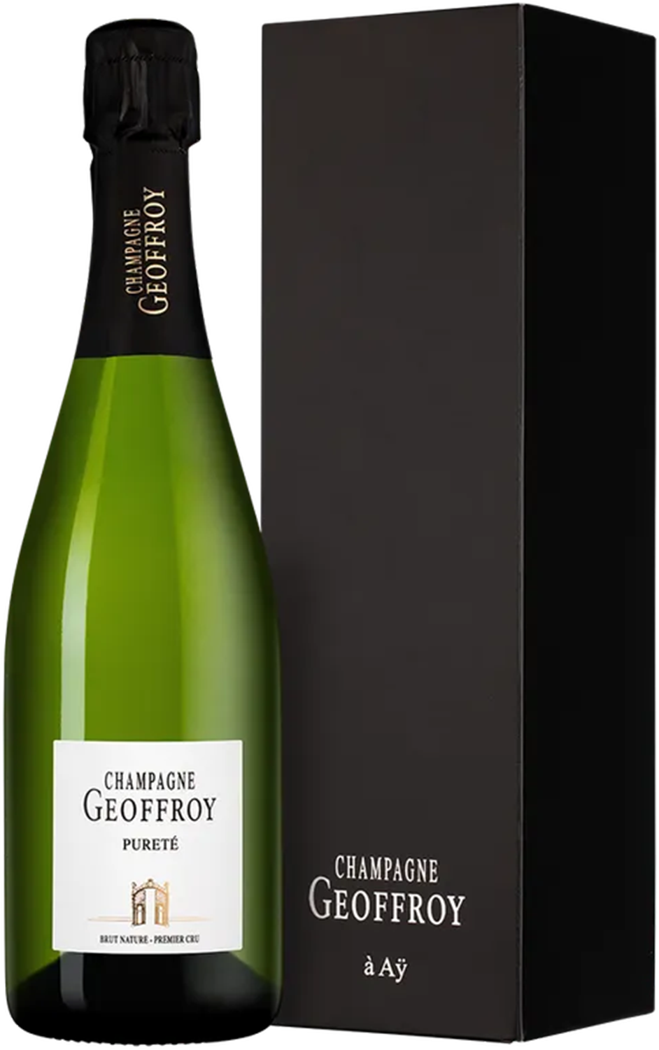 Пюрте Премье Крю Брют Натюр Шампань AOC Жофруа в подарочной упаковке 2017 0.75 л