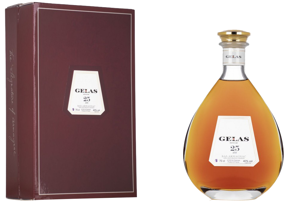 Желас Ба Арманьяк 25 лет в декантере и подарочной упаковке 0.7 л