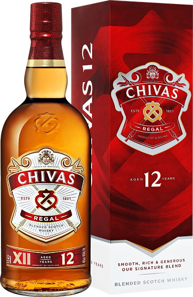 Chivas Regal 12 y.o. blended scotch whisky (gift box), 0.7 л