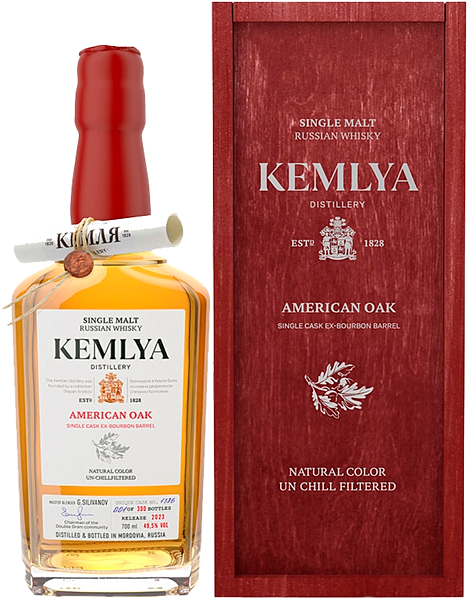 Kemlya American Oak Single Malt Whisky (Подарочная упаковка), 0.7 л в Калининграде