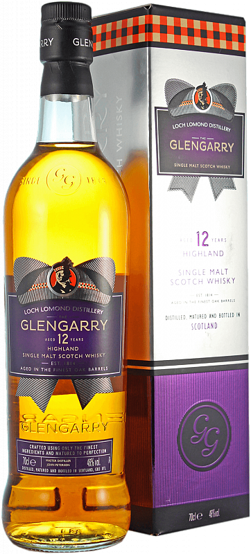 Гленгэрри Хайлэнд 12 лет односолодовый шотландский виски в подарочной упаковке 0.7 л