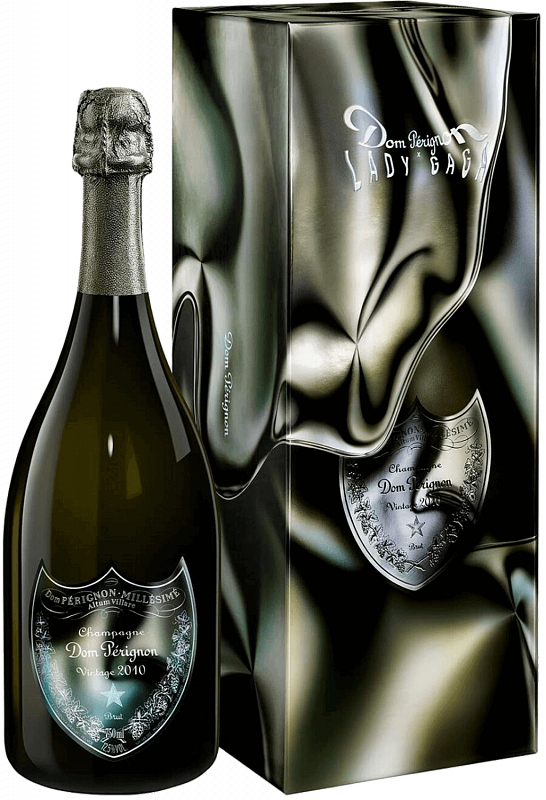 Дом Периньон Леди Гага Брют Шампань АОС в подарочной упаковке 2010 0.75 л