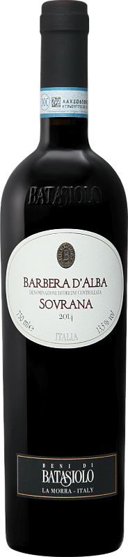 Вино Соврана Барбера д’Альба DOC Батазиоло 2018 0.75л