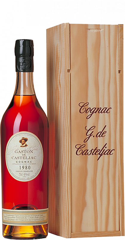 Гастон де Кастельжак 1980 Гранд Шампань в деревянной упаковке 1980 0.7 л