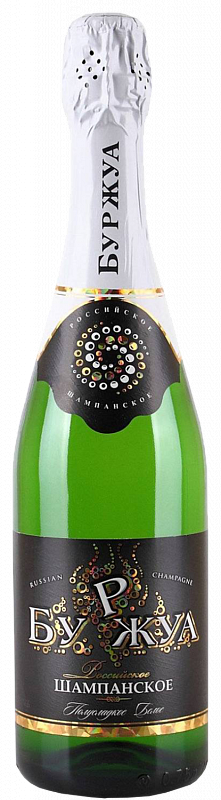 Буржуа Российское Шампанское Полусладкое Кубань-Вино 0.75 л
