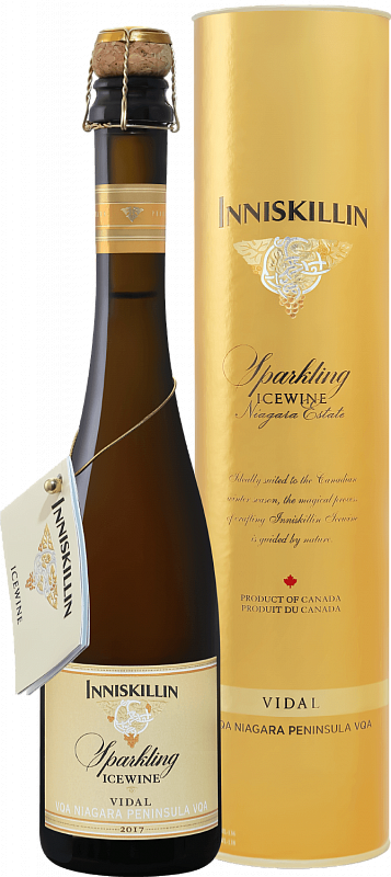 Игристое вино и шампанское Айсвайн Видаль Ниагара Пенинсула VQA Иннискиллин в подарочной упаковке 2017 0.375л
