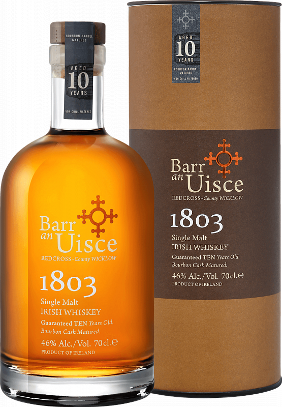 Виски Односолодовый ирландский виски Барр ан Ишке 1803 Сингл Молт 10 лет в подарочной упаковке 0.7 л