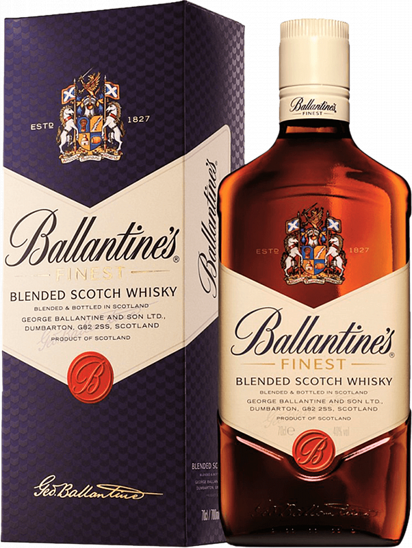 Баллантайнс Файнест купажированный шотландский виски в подарочной упаковке - 0.7 л