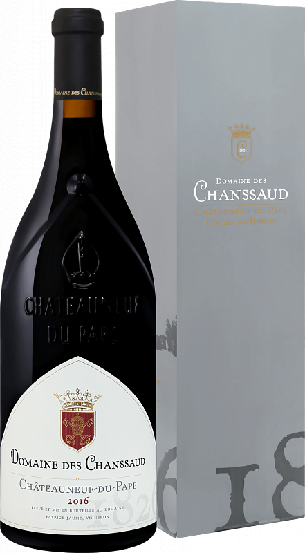 Вино Шатонеф-дю-Пап AOC Домен де Шанссо в подарочной упаковке 2016 1.5л