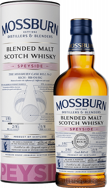 Mossburn Signature Casks Speyside Blended Malt Scotch Whisky (gift box), 0.7 л