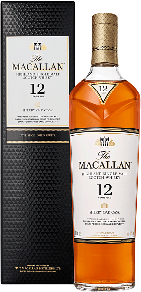 Macallan Sherry Oak Cask Highland Single Malt Scotch Whisky 12 y.o. (gift box), 0.7 л в Калининграде