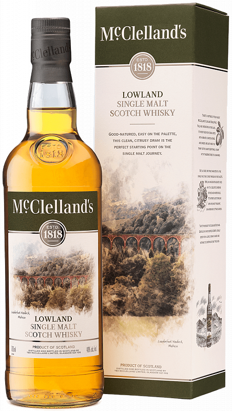 МакКлелландс Лоуленд односолодовый шотландский виски в подарочной упаковке 0.7 л