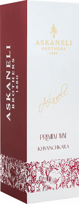Вино Хванчкара Асканели в подарочной упаковке 2019 0.75л
