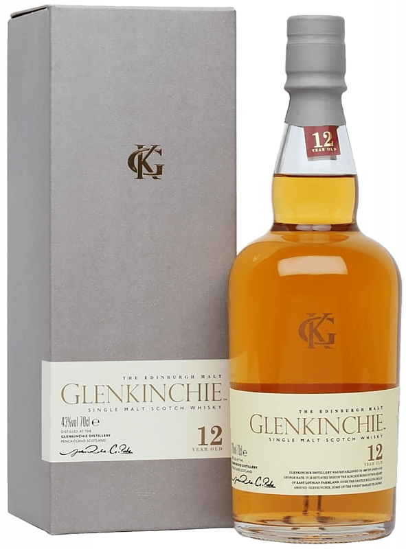 Виски Гленкинчи 12 лет односолодовый шотландский виски в подарочной упаковке 0.75 л