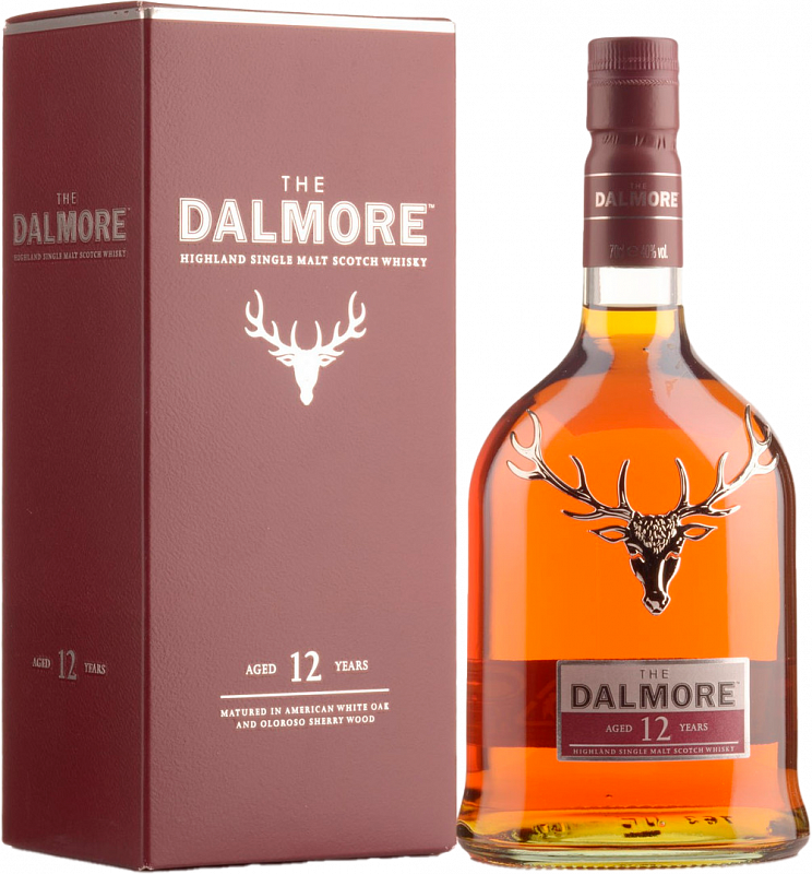 Далмор 12 лет Хайлэнд односолодовый шотландский виски в подарочной упаковке 0.7 л